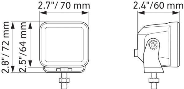Foco Auxiliar HELLA BLACK MAGIC 2.7¨ FLOOD
