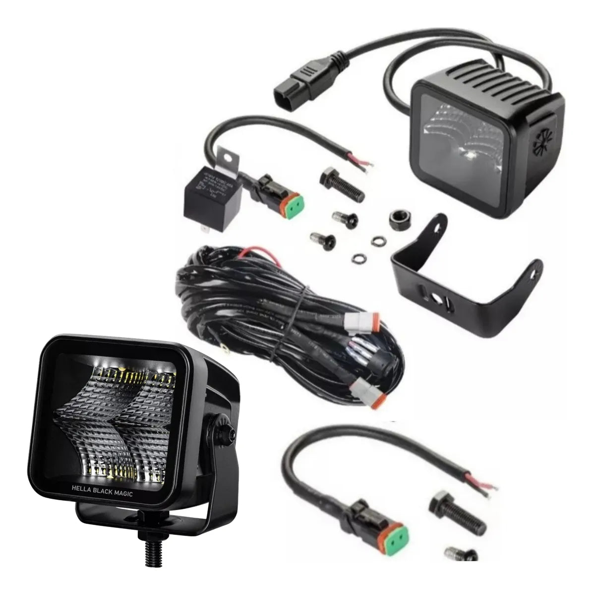 Kit Neblineros Led Hella Black Magic 3.2 Spot Beam
