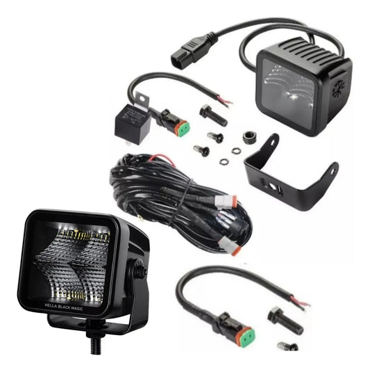Kit Neblineros Led Hella Black Magic 3.2 Spot Beam