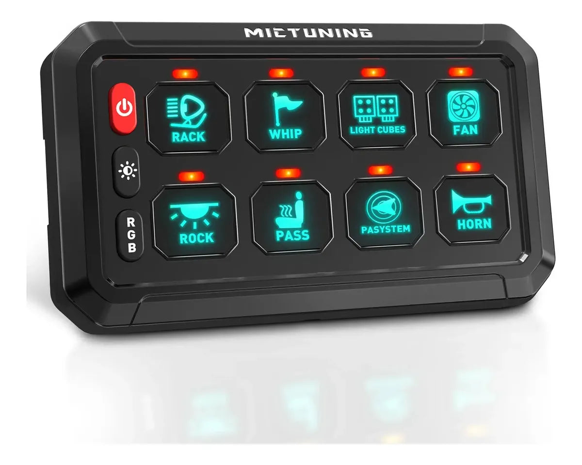 Panel Botonera de Accesorios MicTuning 8 canales