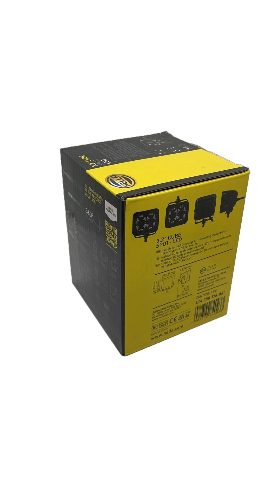 Foco Unitario Auxiliar HELLA BLACK MAGIC 3.2" SPOT