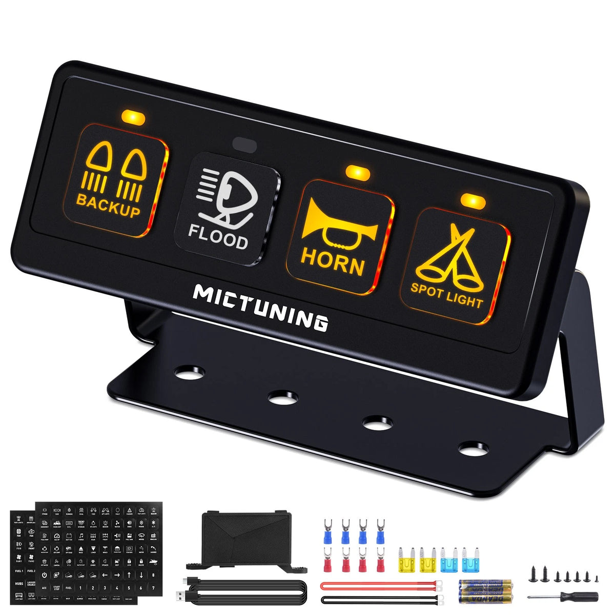 Panel Botonera de Accesorios MicTuning 4 canales